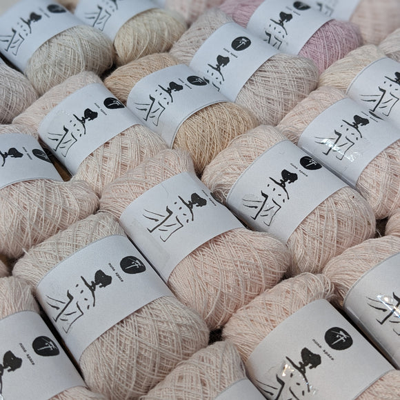手染めキルト糸桜3色セット（hand-dyed thread set, Sakura)