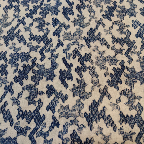 青海波と菱形 Qinghai wave and Rhombus-Reproduced vintage fabric