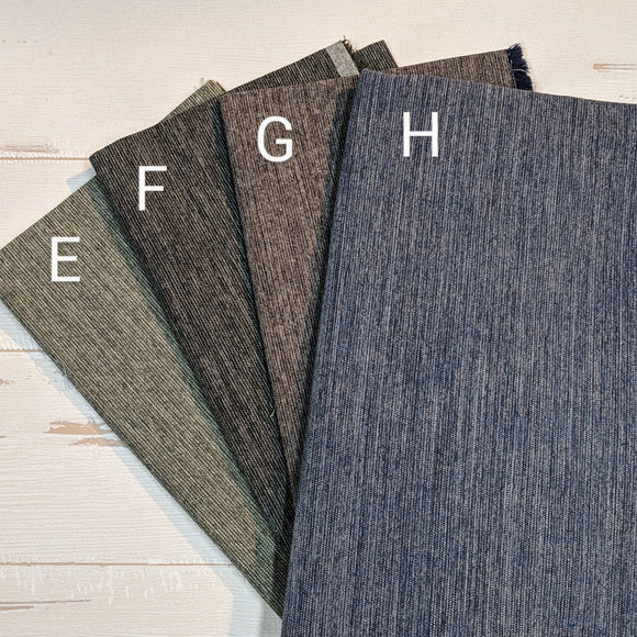 先染縞E-H Yarn dyeing fabric, fine stripe dark